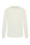 Tonet White jumper for women - V-neck. 80% wool, 12% cashmere, 8% silk. Country of manufacture: Italy. Care: specialized cleaning - photo 5