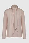 Tonet Women's blouse with a scarf beige - scarf. viscose, polyamide. Country of manufacture: Italy. Care: specialized cleaning - photo 1