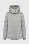 Tonet Down jacket gray for women - 65% wool, 15% polyester, 20% viscose. Closure: zipper. two side pockets. Insulation: 90% down, 10% feather. Country of manufacture: Italy. Care: specialized cleaning - photo 7