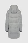 Gray down jacket for women Tonet - Additional: hood. 65% wool, 15% polyester, 20% viscose. Closure: zipper. two side pockets. Insulation: 90% down, 10% feather