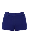 The Attico Blue polyester shorts for women - two pockets. 100% polyester. zipper, hook. Country of manufacture: Italy. Care: specialized cleaning - photo 1