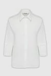 Cappellini Cappellini White cotton and polyamide shirt for women - cotton, polyamide, elastane. buttons. Country of manufacture: Italy. Care: specialized cleaning - photo 1