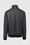 Seraphin Black leather jacket for men - 100% leather. Closure: Zipper, snap button. Two side pockets. Lining: 100% fur. Country of manufacture: Italy. Care: specialized cleaning - photo 7