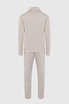 Men's cotton sports suit, beige Cesare di Napoli - Brand logo. 100% cotton. Closure: Drawstring, zipper. Four side pockets. Country of manufacture: Italy. Care: specialized cleaning - photo 6