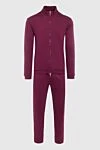 Cesare di Napoli Men's cotton sports suit, burgundy - Brand logo. 100% cotton. Closure: Drawstring, zipper. Four side pockets. Country of manufacture: Italy. Care: specialized cleaning - photo 1