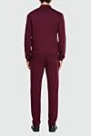 Cesare di Napoli Men's cotton sports suit, burgundy - Brand logo. 100% cotton. Closure: Drawstring, zipper. Four side pockets. Country of manufacture: Italy. Care: specialized cleaning - photo 3