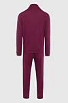 Cesare di Napoli Men's cotton sports suit, burgundy - Brand logo. 100% cotton. Closure: Drawstring, zipper. Four side pockets. Country of manufacture: Italy. Care: specialized cleaning - photo 5