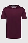 Cesare di Napoli Cotton T-shirt burgundy for men - 100% cotton. Country of manufacture: Italy. Care: specialized cleaning - photo 1