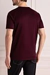 Cotton T-shirt burgundy for men Cesare di Napoli - 100% cotton. Country of manufacture: Italy. Care: specialized cleaning - photo 4