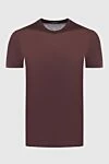 Cesare di Napoli Brown cotton T-shirt for men - 100% cotton. Country of manufacture: Italy. Care: specialized cleaning - photo 1