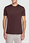 Cesare di Napoli Brown cotton T-shirt for men - 100% cotton. Country of manufacture: Italy. Care: specialized cleaning - photo 3