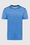 Cesare di Napoli Blue cotton T-shirt for men - 100% cotton. Country of manufacture: Italy. Care: specialized cleaning - photo 1