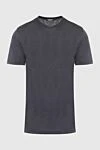 Cesare di Napoli Gray cotton T-shirt for men - 100% cotton. Country of manufacture: Italy. Care: specialized cleaning - photo 1