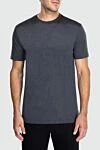 Cesare di Napoli Gray cotton T-shirt for men - 100% cotton. Country of manufacture: Italy. Care: specialized cleaning - photo 3