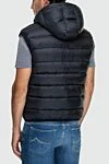 Tombolini Black polyester vest for men - Extras: Hood. Composition: 100% polyester. Closure: Zipper. Pockets: Two side pockets, two inside pockets. Country of manufacture: Italy. Care: specialized cleaning - photo 3