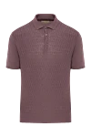 Corneliani Cotton polo shirt with 3D diamond pattern - Textured pattern. 100% cotton. Buttons. Country of manufacture: Italy. Care: specialized cleaning - photo 1