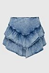 Mother Denim Blue cotton skirt for women - scuffs, ruffles. 100% cotton. zipper. Country of manufacture: Italy. Care: specialized cleaning - photo 1