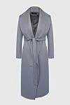 Heresis Gray wool coat for women - 100% wool. belt. two side pockets. Country of manufacture: Italy. Care: specialized cleaning - photo 1