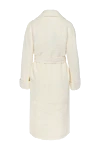 Alpaca and wool coat for women white Heresis - 52% alpaca, 48% wool. belt. two side pockets. Country of manufacture: Italy. Care: specialized cleaning - photo 6