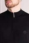 Stefano Ricci Тройер из шерсти черный мужской на молнии - 100% шерсть. Молния. Страна производитель: Италия. Уход: специализированная чистка - фото 5