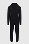 Cesare di Napoli Men's sports suit made of wool, viscose and cashmere, black - Velvet front, contrast trim. Hood. 45% wool, 30% viscose, 25% cashmere. Closure: Zipper. Four side pockets. Country of manufacture: Italy. Care: specialized cleaning - photo 5