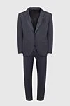 Lubiam Men's suit made of wool and mohair, grayB7002A7002:D7002M7002C7002:D7002M7002C7002:D7002 - Slit. 90% wool, 10% mohair. Closure: Buttons, hook. Chest pocket, two flap pockets. Three pockets. Two side pockets, two back pockets with buttons. Lining: 100% cupro. Country of manufacture: Italy. Care: specialized cleaning - photo 1