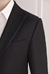 Lubiam Men's suit made of wool and mohair, grayB7002A7002:D7002M7002C7002:D7002M7002C7002:D7002 - Slit. 90% wool, 10% mohair. Closure: Buttons, hook. Chest pocket, two flap pockets. Three pockets. Two side pockets, two back pockets with buttons. Lining: 100% cupro. Country of manufacture: Italy. Care: specialized cleaning - photo 5