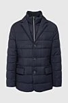 Lubiam Down jacket men's wool blue - 100% wool. Closure: Buttons, zipper. Two side pockets, two inside pockets. Country of manufacture: Italy. Care: specialized cleaning - photo 1