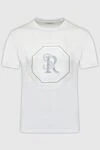 Stefano Ricci Футболка з бавовни та модала білого кольору з об'ємною монограмою - принт логотипу. 50% бавовна, 50% модал. Країна виробник: Італія. Догляд: спеціалізоване чищення - фото 1