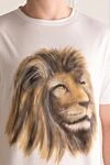Stefano Ricci Футболка из хлопка и модала белого цвета с художественным принтом льва - принт. 50% хлопок, 50% модал. Страна производитель: Италия. Уход: специализированная чистка - фото 5