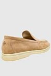 Beige suede loafers for women Loro Piana - contrasting sole. suede. Heel height: 2 cm. Country of manufacture: Italy. Care: specialized cleaning - photo 4