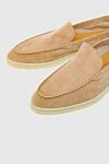 Loro Piana Beige suede loafers for women - contrasting sole. suede. Heel height: 2 cm. Country of manufacture: Italy. Care: specialized cleaning - photo 5