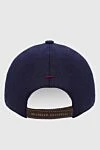 Кепка из шерсти синяя мужская Brunello Cucinelli - Вышивка логотипа. 100% шерсть. Страна производитель: Италия. Уход: специализированная чистка - фото 4