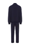 Комфортний спортивний костюм прямого крою темно-синього кольору. Brunello Cucinelli - 93% бавовна, 6% поліамід. Куліска, блискавка. Чотири бічні кишені. Країна виробник: Італія. Догляд: спеціалізоване чищення - фото 6