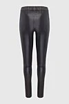 Black leather trousers for women Max&Moi - 100% leather. elastic belt. Country of manufacture: Italy. Care: specialized cleaning - photo 2