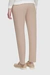 Max&Moi Women's pants beige with beige laces - viscose, polyester, wool, elastane. drawstring. Country of manufacture: Italy. Care: specialized cleaning - photo 3