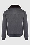 Cesare di Napoli Gray wool jacket for men - Contrast Collar. 100% wool. Closure: Zipper. Two side pockets. Country of manufacture: Italy. Care: specialized cleaning - photo 7