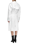 White leather raincoat for women DROMe - 100% genuine leather. buttons, belt. two side pockets. Country of manufacture: Italy. Care: specialized cleaning - photo 4