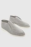 Cesare di Napoli Gray suede loafers for men - contrasting white sole. 100% suede. Insole: leather. Country of manufacture: Italy. Care: specialized cleaning - photo 3