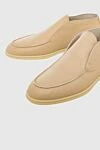 Cesare di Napoli Beige leather loafers for men - contrast sole. 100% genuine leather. Insole: leather. Country of manufacture: Italy. Care: specialized cleaning - photo 5