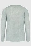 Panicale Gray jumper for women - textured knitwear. 40% wool, 38% viscose, 12% polyamide, 10% metallized thread. Country of manufacture: Italy. Care: specialized cleaning - photo 5