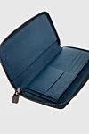 Men's clutch bag made of genuine leather blue Billionaire - Embossed brand logo. 100% leather. Closure: Zipper. 4 compartment. Country of manufacture: Italy. Care: specialized cleaning - photo 4