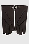 Billionaire Black leather gloves for men - diamonds. 100% leather. Country of manufacture: Italy. Care: specialized cleaning - photo 3