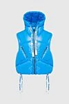 Khrisjoy Polyester vest blue for women - logo on the drawstring. hood. 100% polyester. zipper, drawstring. two side pockets. Insulation: down. Country of manufacture: Italy. Care: specialized cleaning - photo 1