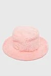 Khrisjoy Pink cotton hat for women - fur. 100% cotton. Country of manufacture: Italy. Care: specialized cleaning - photo 1