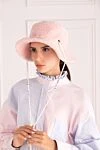 Pink cotton hat for women Khrisjoy - fur. 100% cotton. Country of manufacture: Italy. Care: specialized cleaning - photo 2