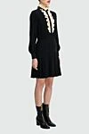 Celine Black acetate and viscose dress for women - buttons. contrasting frog. 57% acetate, 43% viscose. Country of manufacture: Italy. Care: specialized cleaning - photo 3