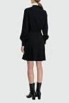 Black acetate and viscose dress for women Celine - buttons. contrasting frog. 57% acetate, 43% viscose. Country of manufacture: Italy. Care: specialized cleaning - photo 4