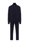 Corneliani Костюм спортивний темно-синій з коміром-стійкою чоловічий - 94% бавовна, 6% поліамід. Куліска, блискавка. Чотири бічні кишені. Країна виробник: Італія. Догляд: спеціалізоване чищення - фото 1
