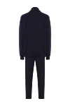 Костюм спортивний темно-синій з коміром-стійкою чоловічий Corneliani - 94% бавовна, 6% поліамід. Куліска, блискавка. Чотири бічні кишені. Країна виробник: Італія. Догляд: спеціалізоване чищення - фото 6